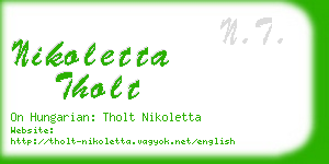 nikoletta tholt business card